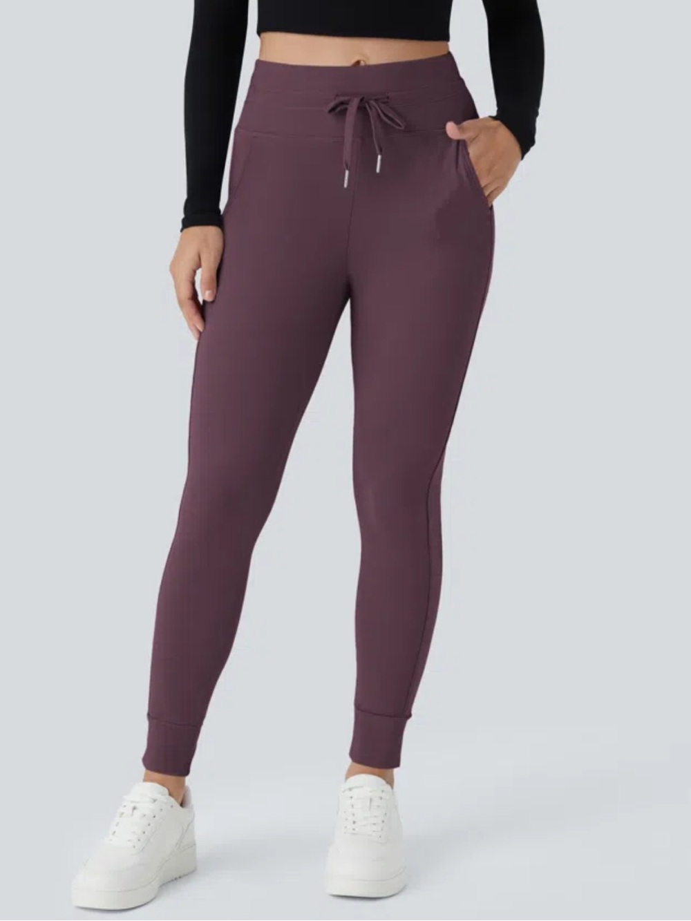 Halara Cloudful Air Fabric High Waist Drawstring Side Pocket Full Length Joggers